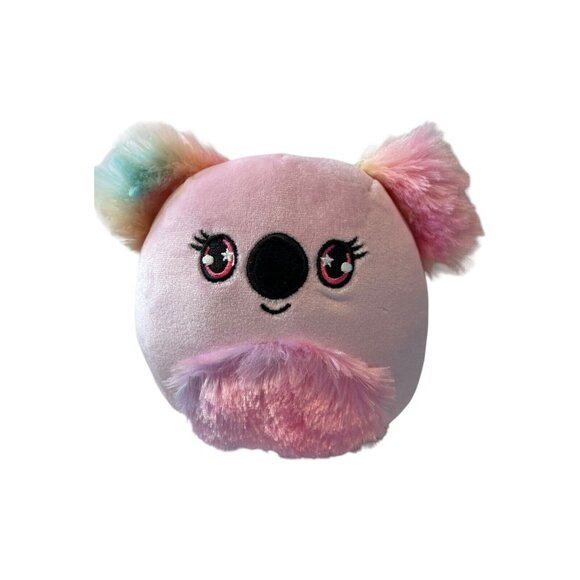 Squishmallows Plush Pink Koala Stuffed Animal With Rainbow Fluffy Ears & Sparkly - Picture 1 of 3